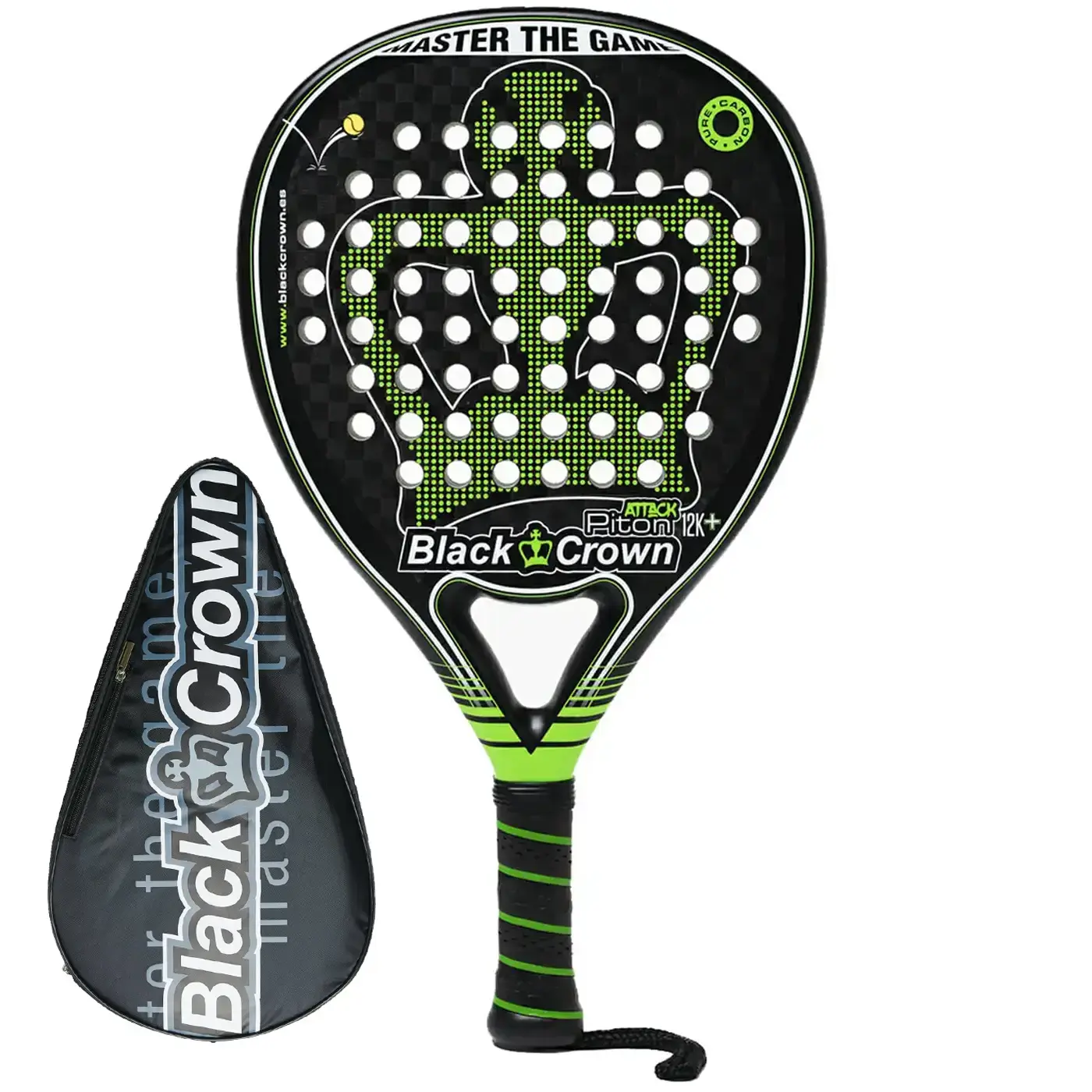 Black Crown Piton Attack 12K+ Padel Racket, Paddle Rackets Image