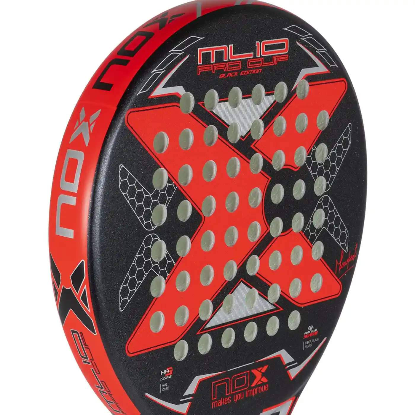 NOX ML10 PRO CUP BLACK EDITION ARENA Padel Racket 2023 racket with cover bag Image 5