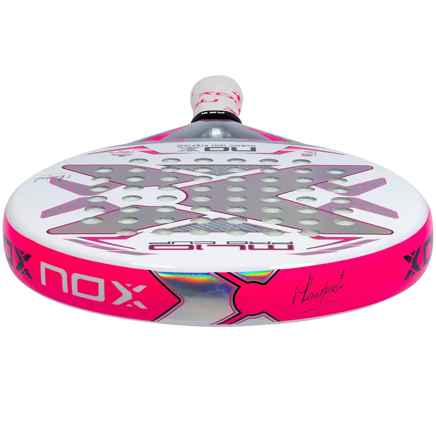 NOX ML10 PRO CUP Silver Padel Racket, racket with cover bag Image 4