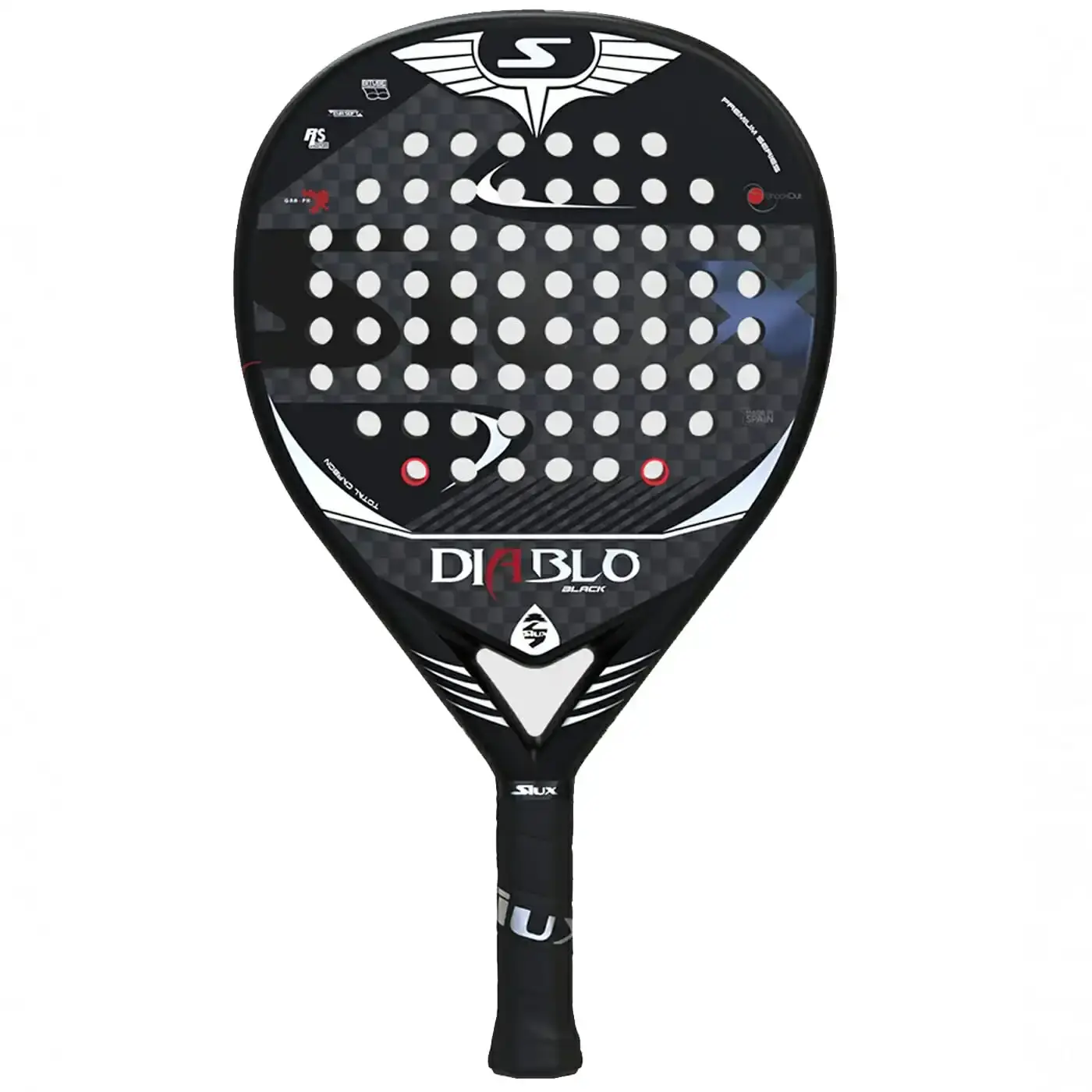 SIUX Diablo Black Padel Racket, Siux padel rackets Image 1