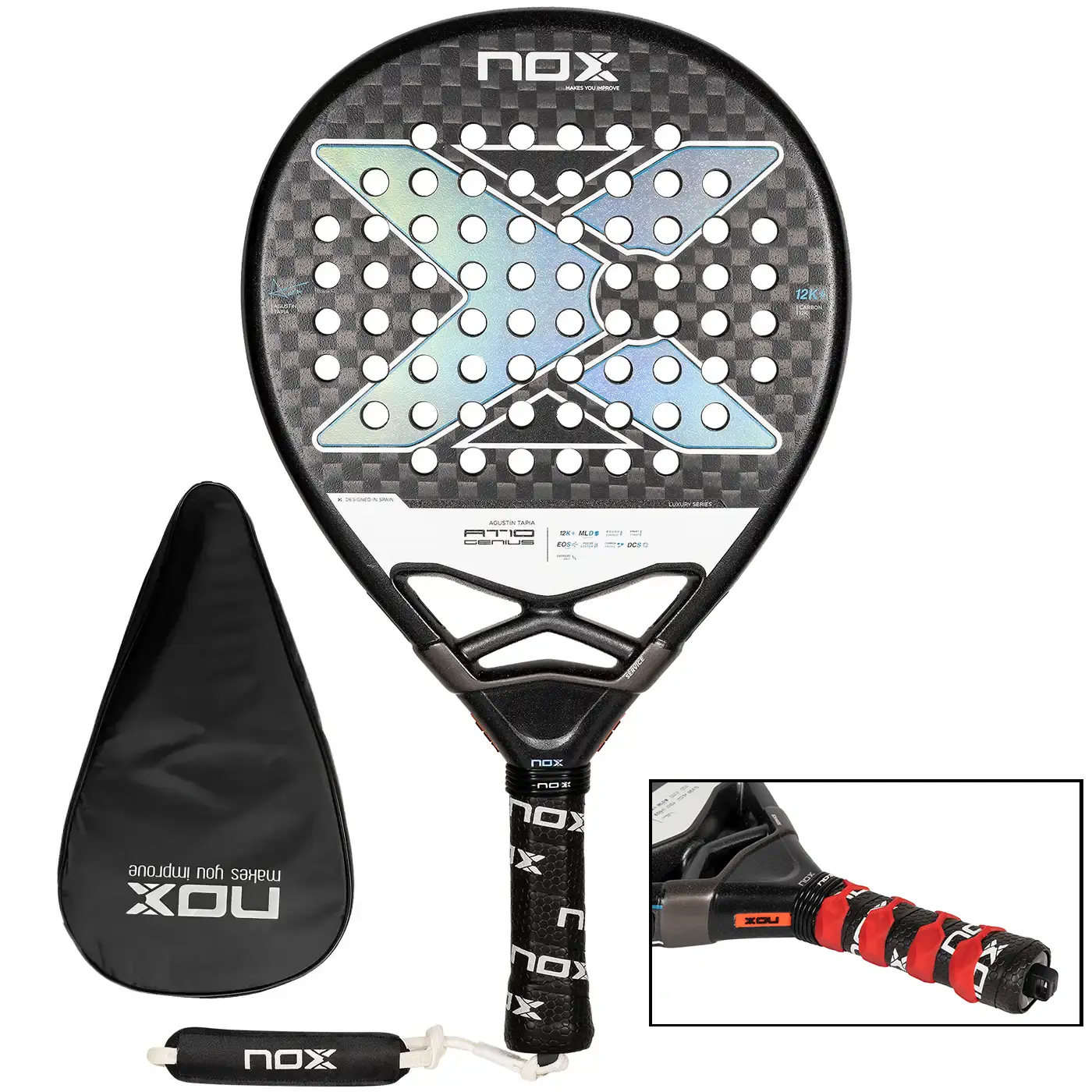 NOX AT10 Luxury GENIUS 12K Padel Racket 2024, Nox Padel Rackets 2024 Image